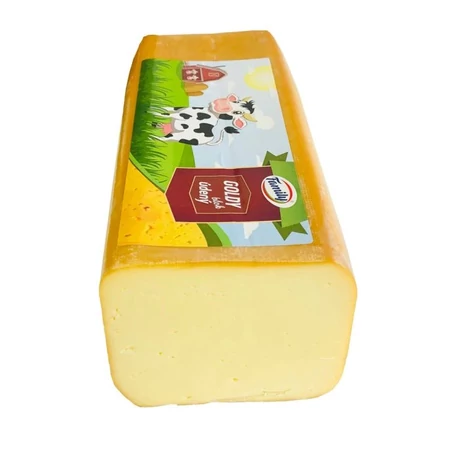 FAMILY Goldy Füstölt Tömb sajt 45% (Állati+Növényi) egy tömb Kb. 3,5kg