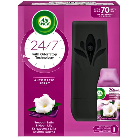 Air Wick Pumpás Készülék+250ml Illat Spray-Sima szatén és Hold virág -  darab ár(4darab/karton)
