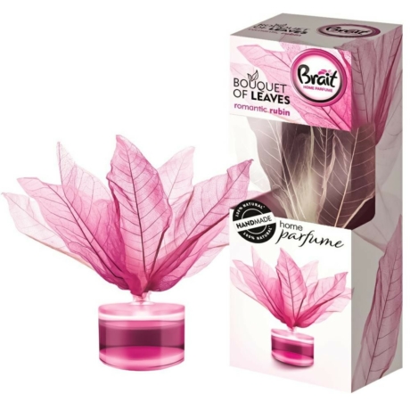 Brait illatosító üvegben -50ml -Romantikus Rubint Levelek (Rózsaszín) - Darabár (15darab/karton)