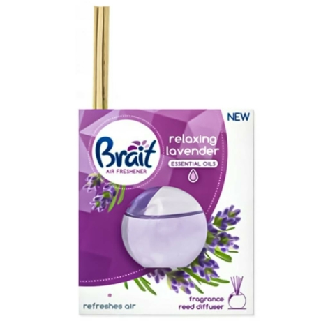 Brait Illatosító Üvegben-40ml-Pálcás-Relaxing Lavender - Darabár(12darab/karton)