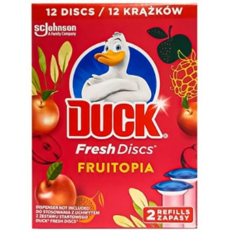 Duck WC öblítő Korong utántöltő - 12db (2x36ml) - Gyümölcsös - Darabár (5darab/karton)