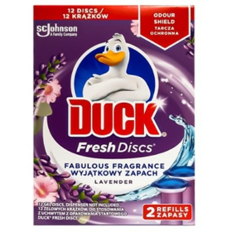Duck WC öblítő Korong utántöltő- 12db (2x36ml) - Levendula Darab ár:(5darab/karton)