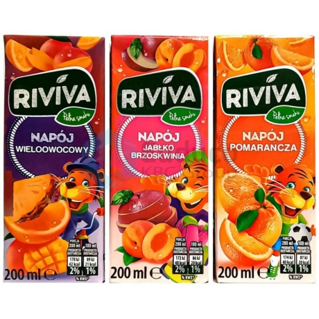 Riviva Gyümölcsita Vitaminokkal 4*200 ml - (32db/karton)