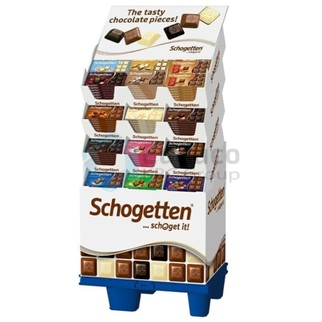 SCHOGETTEN csokoládé 100g Mix (480 db csoki + állvány így a csokoládé ára 290FT/db) 