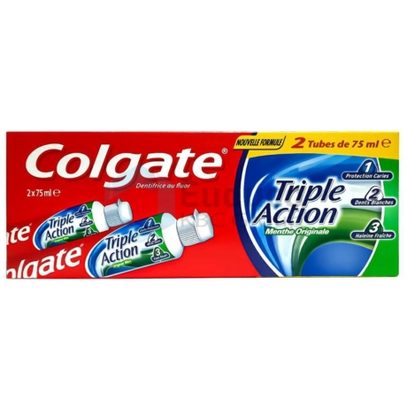 COLGATE fogkrém 2x75 ml Duopack Triple Action -darabár (8db/karton)