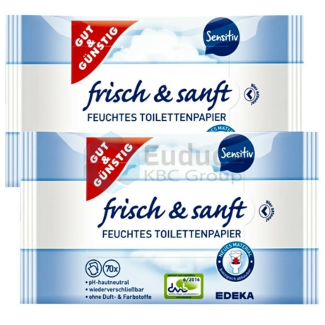 G&G nedves WC-papír 2x70 darabos -darabár (12db/karton)