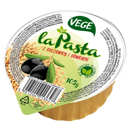 Podlaski Vegán Lencsével és olajbogyóval 100 gramm -darabár (15darab/csomag)