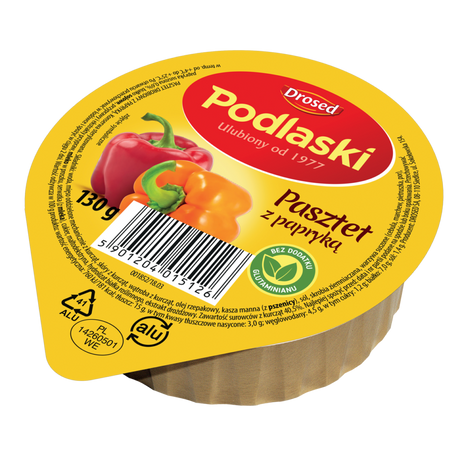 Podlaski Pástétom Paprikával 130 gramm -darabár (12 darab/csomag)