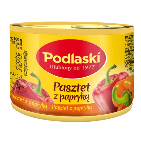 Podlaski tépőfüles pástétom paprikás 155gramm -darabár (12darab/csomag)