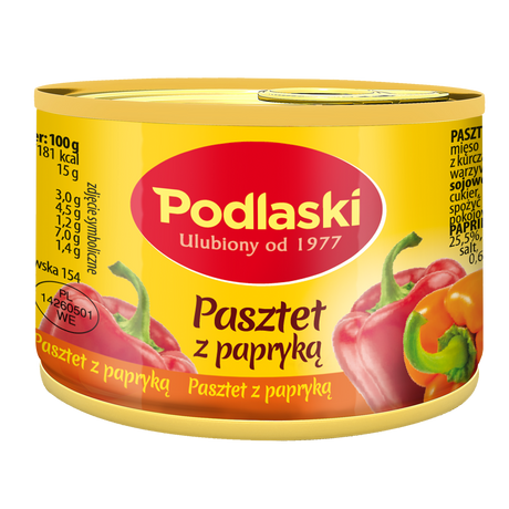 Podlaski tépőfüles pástétom paprikás 155gramm -darabár (12darab/csomag)