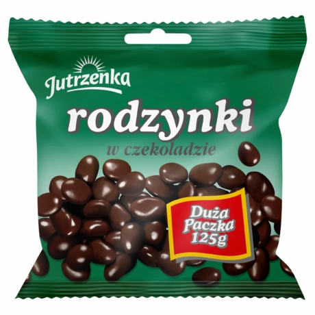 Jutrzenka Mazsola étcsokoládéban 125g (20db/karton)