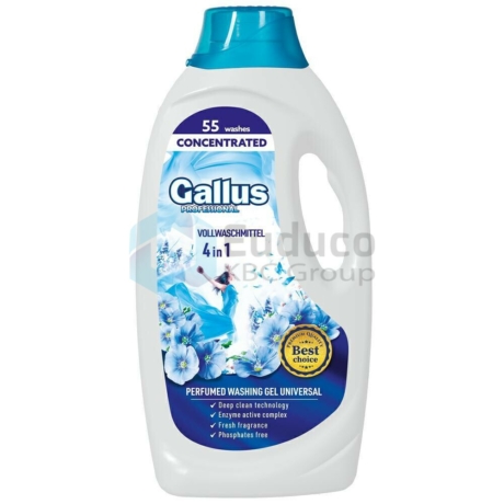 Gallus gél 4in1 professional, parfümös,koncentrált 1,98L - Universal (55 mosás) - darab ár (7 db-tól a termék darabára 1120Ft)