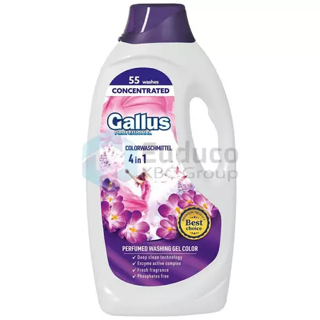 Gallus gél 4in1 professional, parfümös,koncentrált 1,98L - Color (55 mosás) - Darab ár (7db/karton)