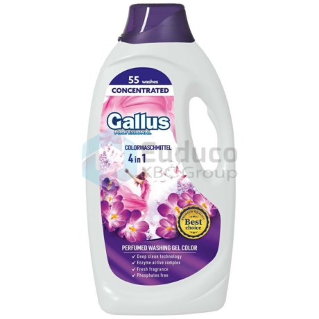 Gallus gél 4in1 professional, parfümös,koncentrált 1,98L - Color (55 mosás) - Darab ár (7db-tól a termék darab ára 1120Ft)