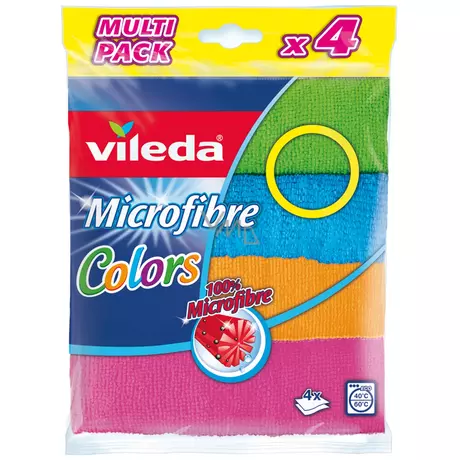 Vileda mikroszálas színes kendő 4db -darabár(5darab/karton)