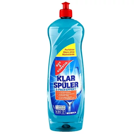 G&G Öblítőszer Mosogatógépbe 1L -darabár (12 darab/karton)