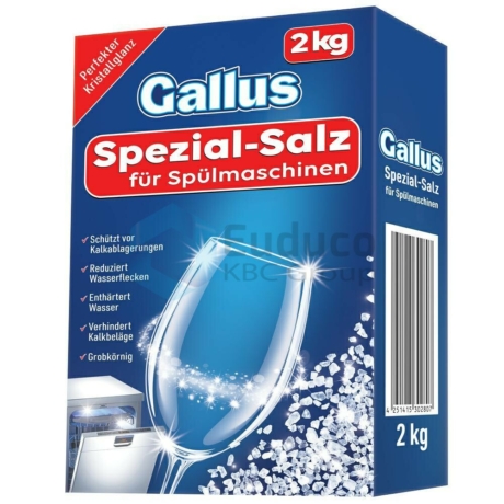 Gallus Mosogatógép só 2kg darabár (6 darabtól a termék ára 535 Ft)