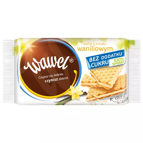 Wawel Vaníliás ízű ostya hozzá adott cukor nélkül 110g -darabár (10db/karton)
