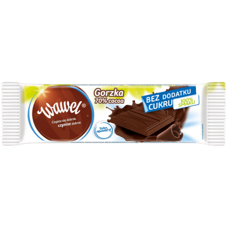 Wawel Keserű csokoládé hozzáadott cukor nélkül 30g -darabár (40db/karton)