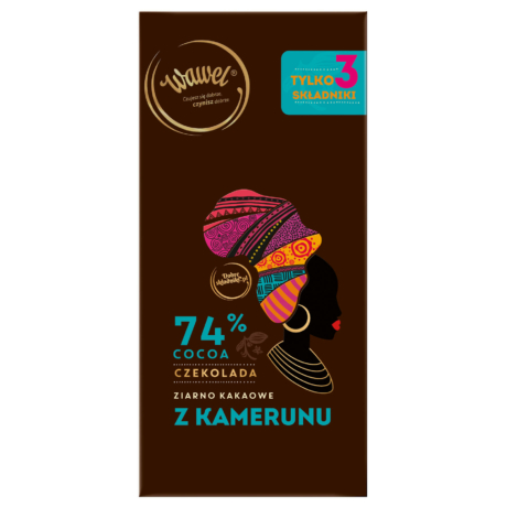 Wawel Keserű csokoládé 74% kakaós kameruni gabonával 100 g -darabár (15db/karton)