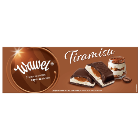 Wawel Tiramisu töltött csokoládé 265g -darabár (15db/karton)