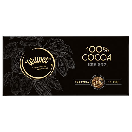 Wawel  Premium 100% kakaótartalmú  csokoládé 80g -darabár (15db/karton) 