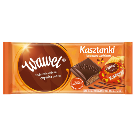Wawel  Kasztanki  (gesztenyés) ét csokoládé 100g -darabár (18db/karton)