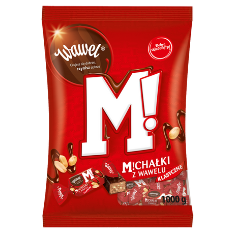 Wawel Michałki Classic Mogyorós csokoládés pralinék 1kg -darabár (4db/karton)