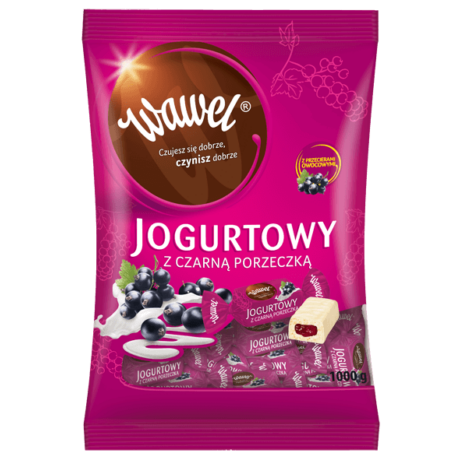Wawel Fekete ribizli joghurtos cukorka 1kg -darabár (4db/karton)
