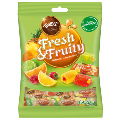 Fresh & Fruity zselé 160g -darabár (11db/karton)
