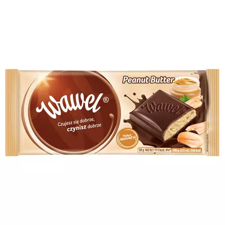 Wawel Peanut Butter Mogyoróvajas étcsokoládé 100g -darabár (18db/karton)