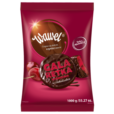 Wawel Cseresznye zselé csokoládéban 1kg -darabár (4db/karton)