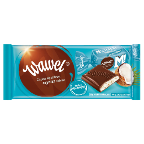 Wawel Michałki kókuszos csokoládé 100g -darabár (18db/karton)