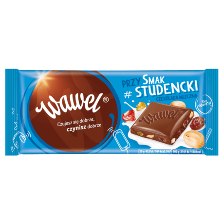 Wawel Csokoládé Diáktej csemege 100g -darabár (16db/karton)