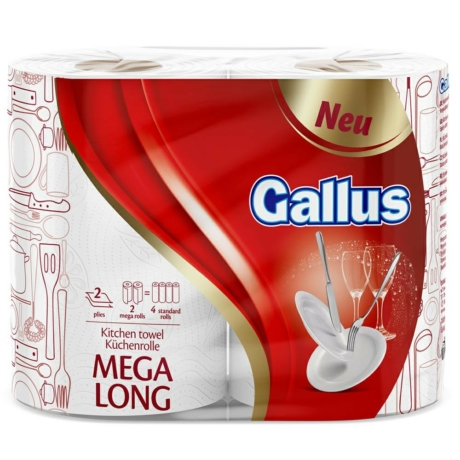 Gallus Papírtörlö-Mega Long -Darab Ár (15db-tól a termék darab ára 520-ft)