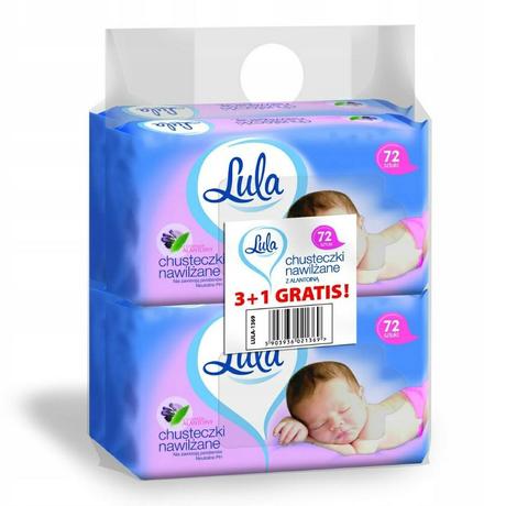 Lula Popsi Törlőkendő Allantioyn - 72db/csom -darabár (3*3+1 csomag6karton)