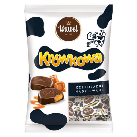 Wawel Krowkowa Tejkaramella krémmel töltött tejcsokoládé  1kg (4db/karton)