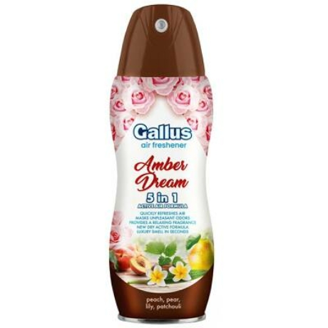 GALLUS Légfrissítő spray 5in1 300ml - Amber Dream - darabár (12db/karton)