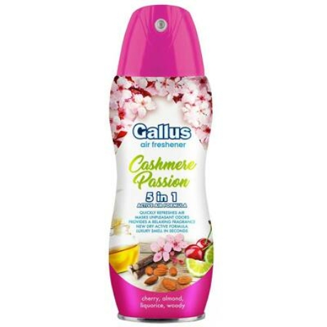 GALLUS Légfrissítő spray 5in1 300ml  - Cashmere Passion -  darab ár (12db-tól a termék darab ára; 640-ft)