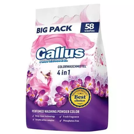 Gallus Professional Parfümös Koncentrált 4in1 3,2kg- Color(58 mosás) Darab ár(4db/karton)
