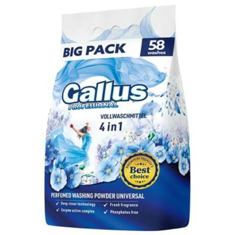 Gallus Professional Parfümös Koncentrált 4in1 3,2kg- Universal(58 mosás) Darab ár(5db-tól a termék darab ára:1680-ft)