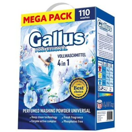 Gallus Professional Parfümös Koncentrált 4in1 6,05kg- Universal(110 mosás) Darab ár(3db-tól a termék darab ára:2740-ft)