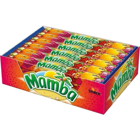 Mamba - Olvadó gyümölcsízű cukorka- 106g - vegyes - Darab Ár:(50db-tól a termék darab ára 230-ft)
