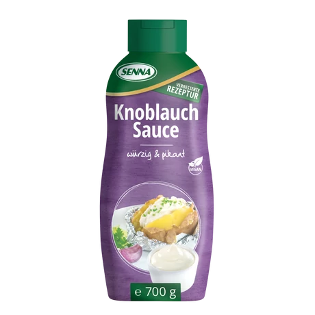 senna fokhagymás szósz 700 g-os kiszerelésben, 6 db/zsugor