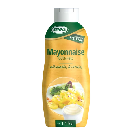 senna majonéz 80%-os zsírtartalommal 1,1 kg-os kiszerelésben, 8 db/zsugor