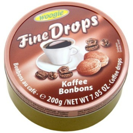 Woogie Fine Drops - Kávé ízű kemény cukorka - 200g - Kávé - (10db/karton)