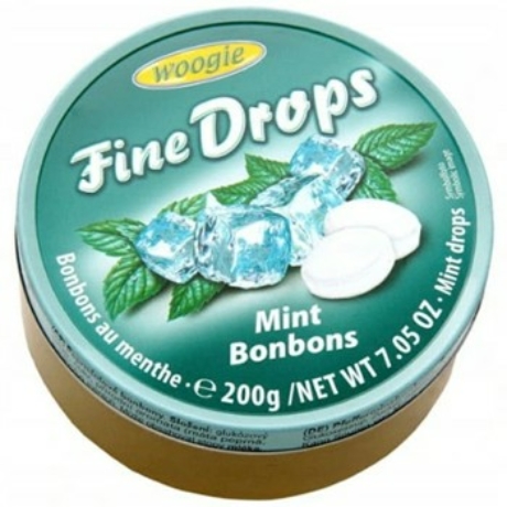Woogie Fine Drops - Menta ízű kemény cukorka - 200g - Menta -Darab ár 480-ft helyett most
